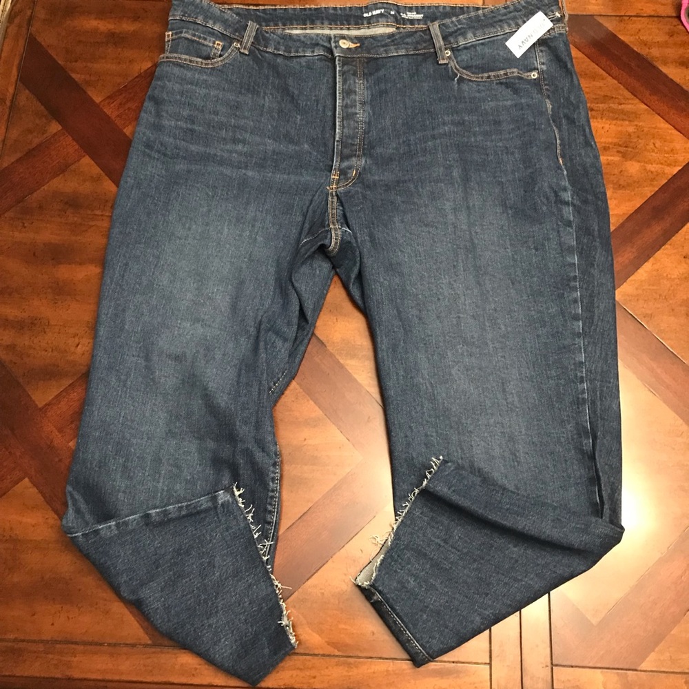 Old Navy High-Rise Secret-Slim Pockets O.G. Straight Plus-Size Button-Fl…